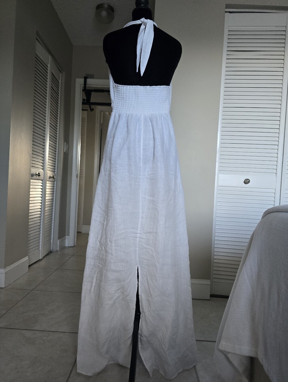 Tommy Bahama White Halter Eyelet Waist Maxi - Picture 4 of 6